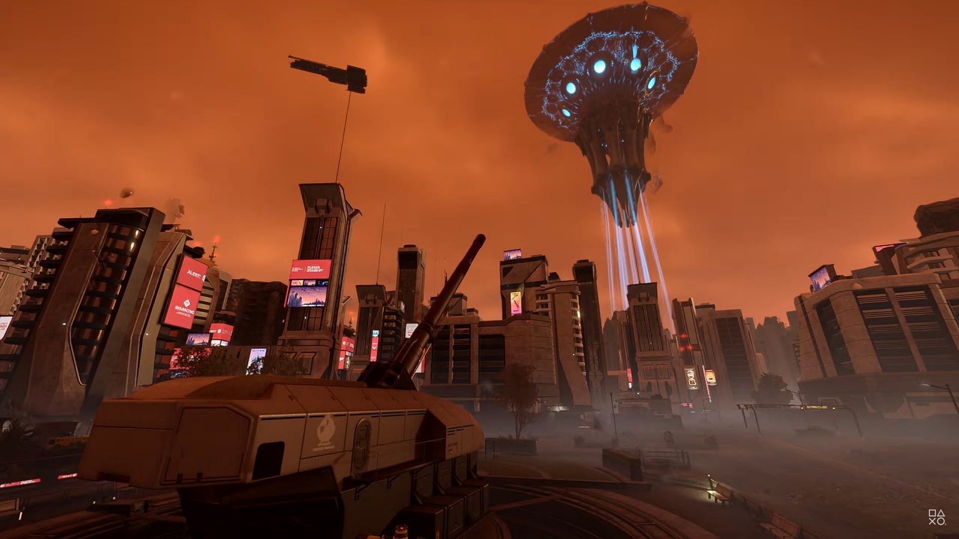 Planetary Defense Cannons in Helldivers 2 (Image via PlayStation Publishing LLC)
